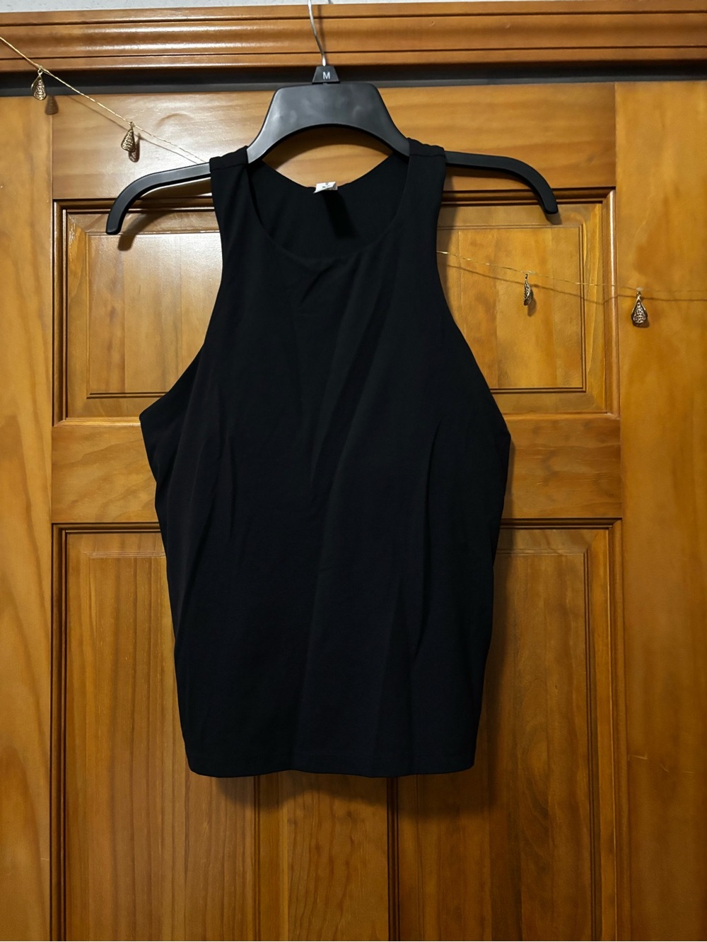 all in motion Black High-Neck Athletic Tank Cropped